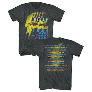 Billy Idol Eyeballs Tour Heather Adult T-Shirt