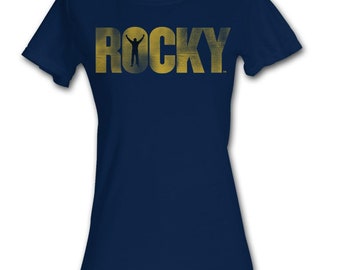 Rocky Rocky Logo Navy Junior Women's T-Shirt