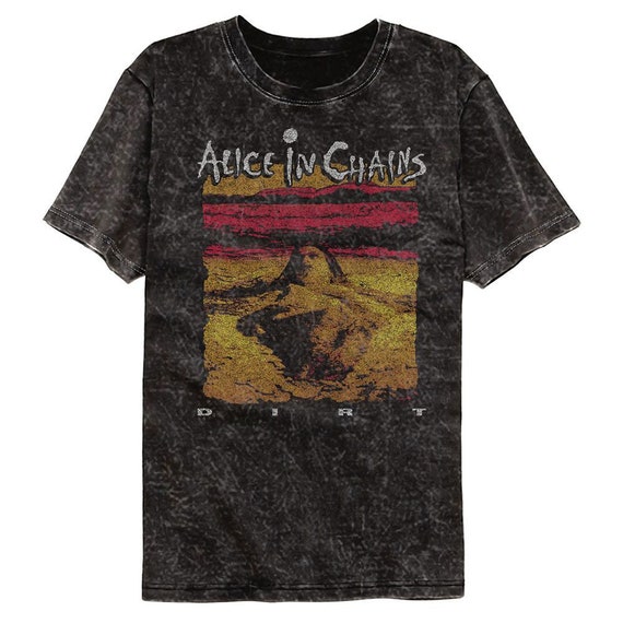 珍品Alice In Chains Dirt 90s L ヴィンテージ Tシャツ Alice in Chains Dirt Album Art Mineral Wash Black T-shirt - Etsy