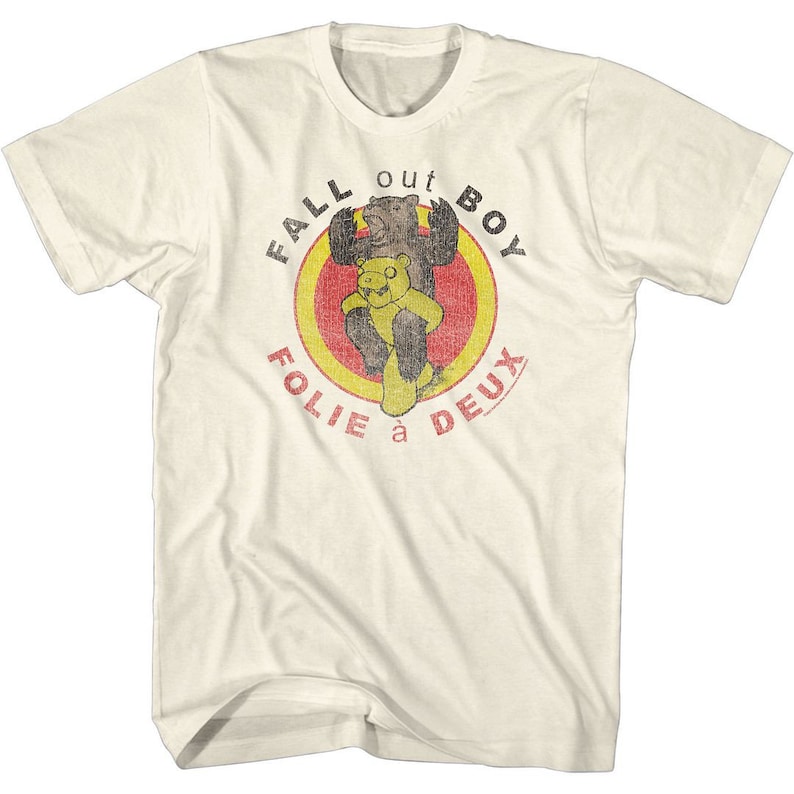 Fall Out Boy Folie A Deux Natural Adult T-Shirt image 1