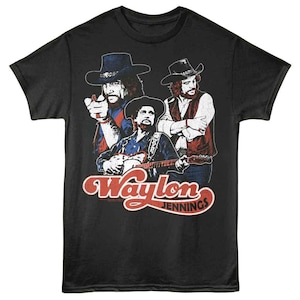 Camiseta con collage de humo de Waylon Jennings