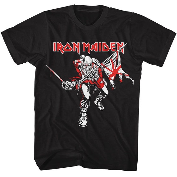Unisex Black Iron Maiden Sketched Trooper T-Shirt