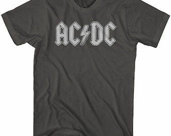 AC/DC グラフィックTシャツ ダークグレー ACDC Shirt Back in Black | Adult Gray T-shirt AC DC Music Rock