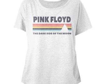 Pink Floyd Dark Side Of The Moon White Junior Women's Dolman T-Shirt