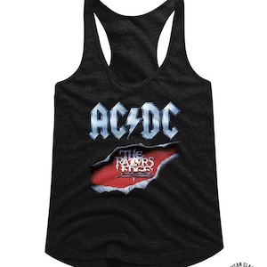 AC/DC Razor&#39;s Edge Black Junior Women&#39;s Racerback Tank Top T-Shirt
