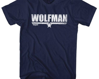 Top Gun Wolfman T-shirt adulte bleu marine