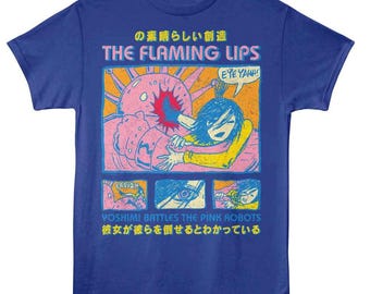 Flaming Lips Shirt 2003 Yoshimi Battles the Pink Robots Tour Tee