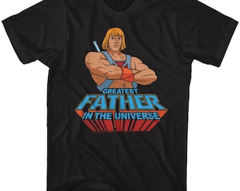 Masters of the Universe Greatest Dad Black Adult T-Shirt