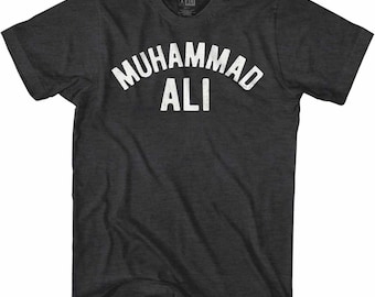Muhammad Ali Ali camiseta negra jaspeada para adultos