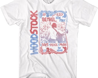 Camiseta blanca con borde Woodstock Nouveau