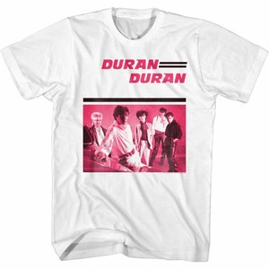 Duran Duran Pink Duran White Adult T-Shirt