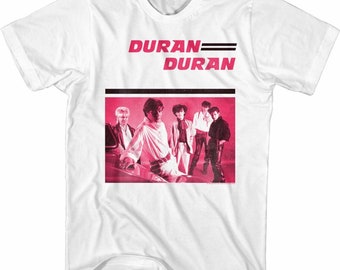 Duran Duran Pink Duran White Adult T-Shirt