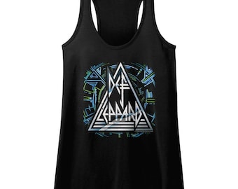 Def Leppard Histeric Logo Preto Júnior Feminino Racerback Regata Camiseta