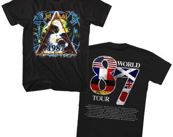 T-Shirt für Erwachsene von Def Leppard World Tour schwarz