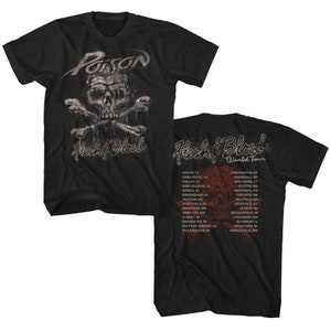 Poison Flesh & Blood World Tour Black Adult T-Shirt