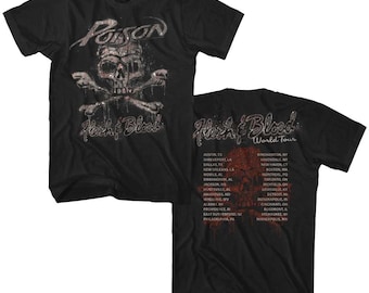 Poison Flesh & Blood World Tour Black Adult T-Shirt