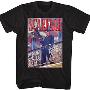 Scarface Railing Shot Black T-Shirt