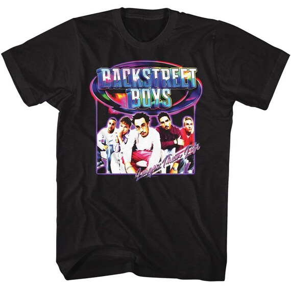 Backstreet Boys Y2K Rainbow Shine Black Adult T-shirt - Etsy