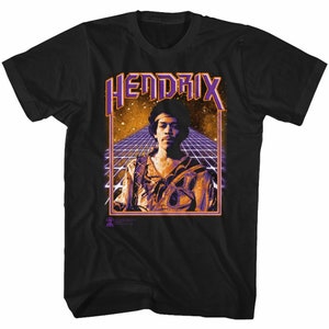 Jimi Hendrix Spaceman Jimi Black Adult T-Shirt