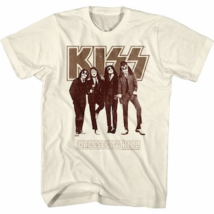 Kiss Dressed To Kill Natural Adult T-Shirt