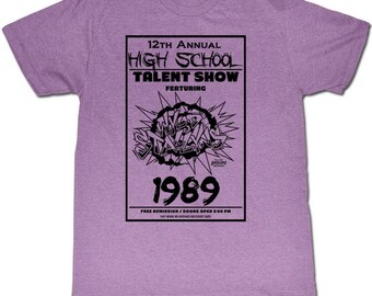 Bill and Ted The Talent Show Purple Heather Adult T-Shirt