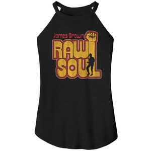James Brown Raw Soul Black Women&#39;s Sleeveless Rocker Tank Top T-Shirt