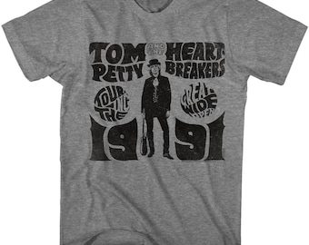 Camiseta Tom Petty Touring TGWO 91 Graphite Heather