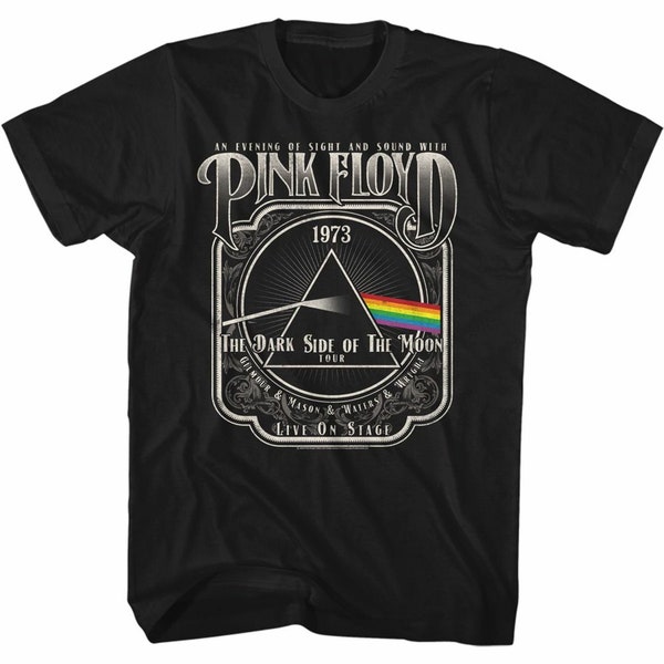 Pink Floyd 1973 Tour Noir T-shirt classique adulte