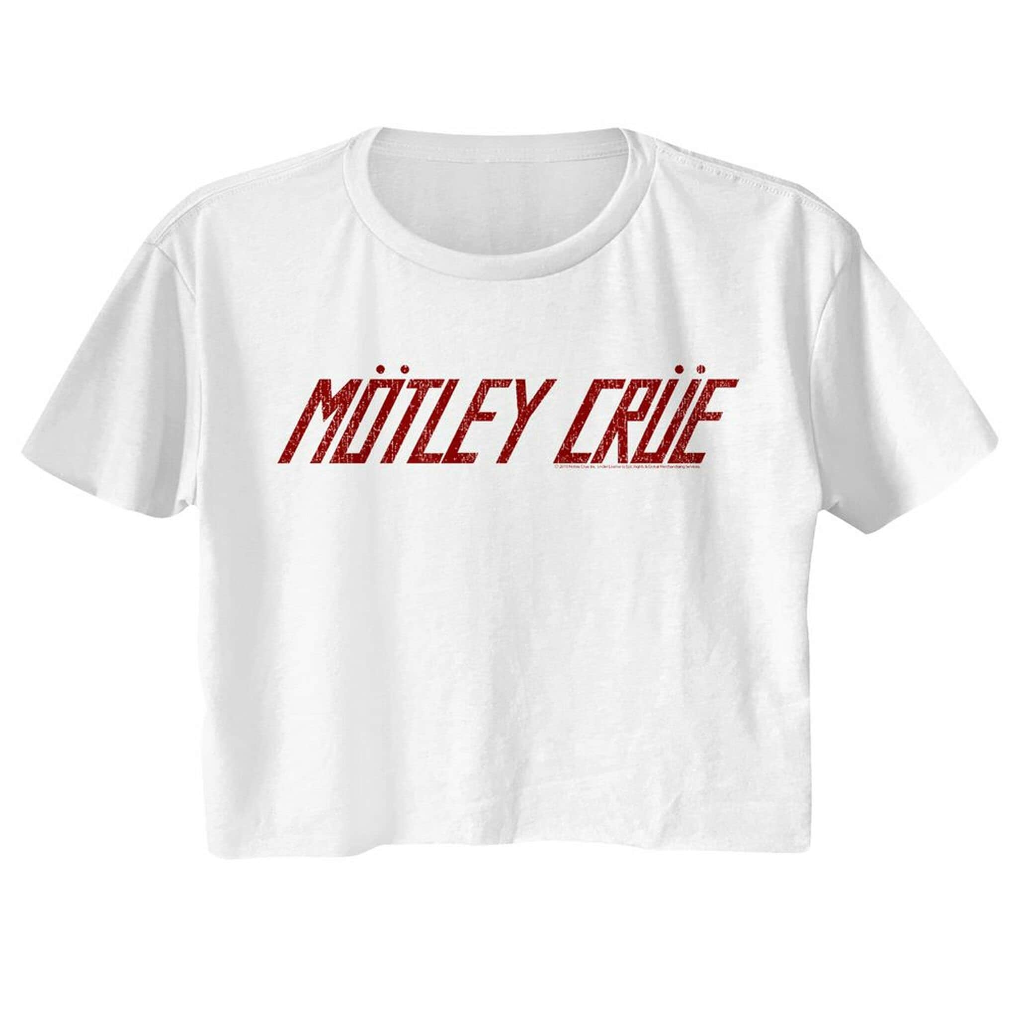 Camiseta corta blanca para mujer Festival Cali con el logotipo de Mötley  Crue, image size:2048x2048
