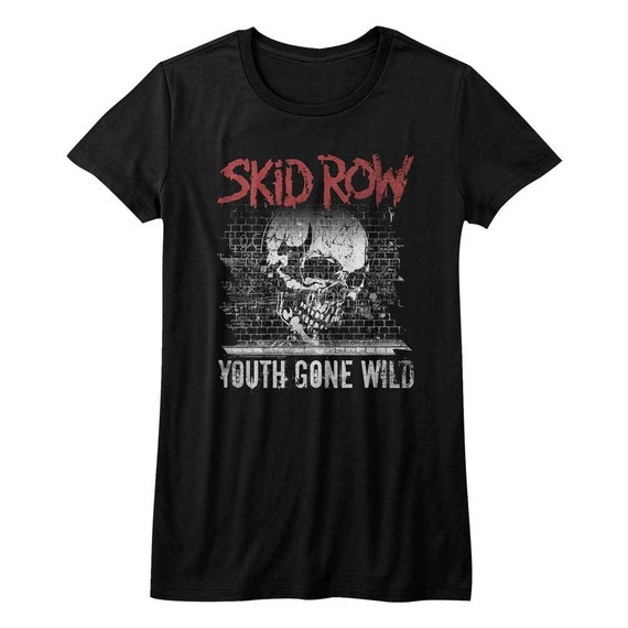 Skid Row Graffiti Gone Wild Black Junior Women's T-shirt UK