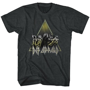 Def Leppard Performing Black Heather Adult T-Shirt