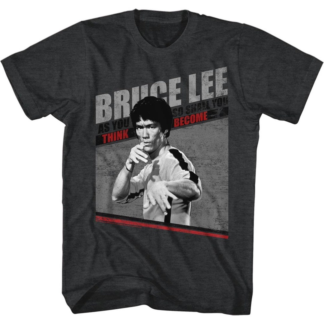 Bruce Lee Bruce Lee Symbol Black Heather Adult T-shirt - Etsy