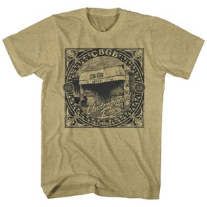 CBGB Underground Rock Khaki Heather Adult T-Shirt