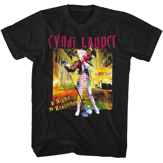 Cyndi Lauper A Night to Remember Black T-shirt - Etsy