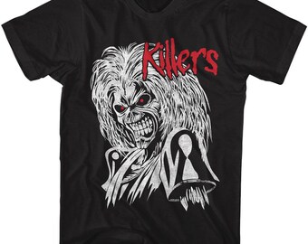 Iron Maiden Röd Och Vit Killers Svart T-shirt