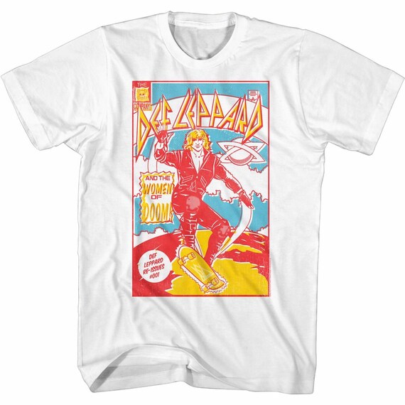 Def Leppard Comic Cover White Adult Classic T-shirt - Etsy Norway