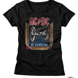 AC/DC We Salute You Black Junior Women&#39;s T-Shirt