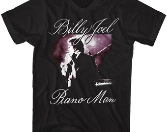 Billy Joel Men's T-shirt Vintage Piano Man Album Graphic Tee Big