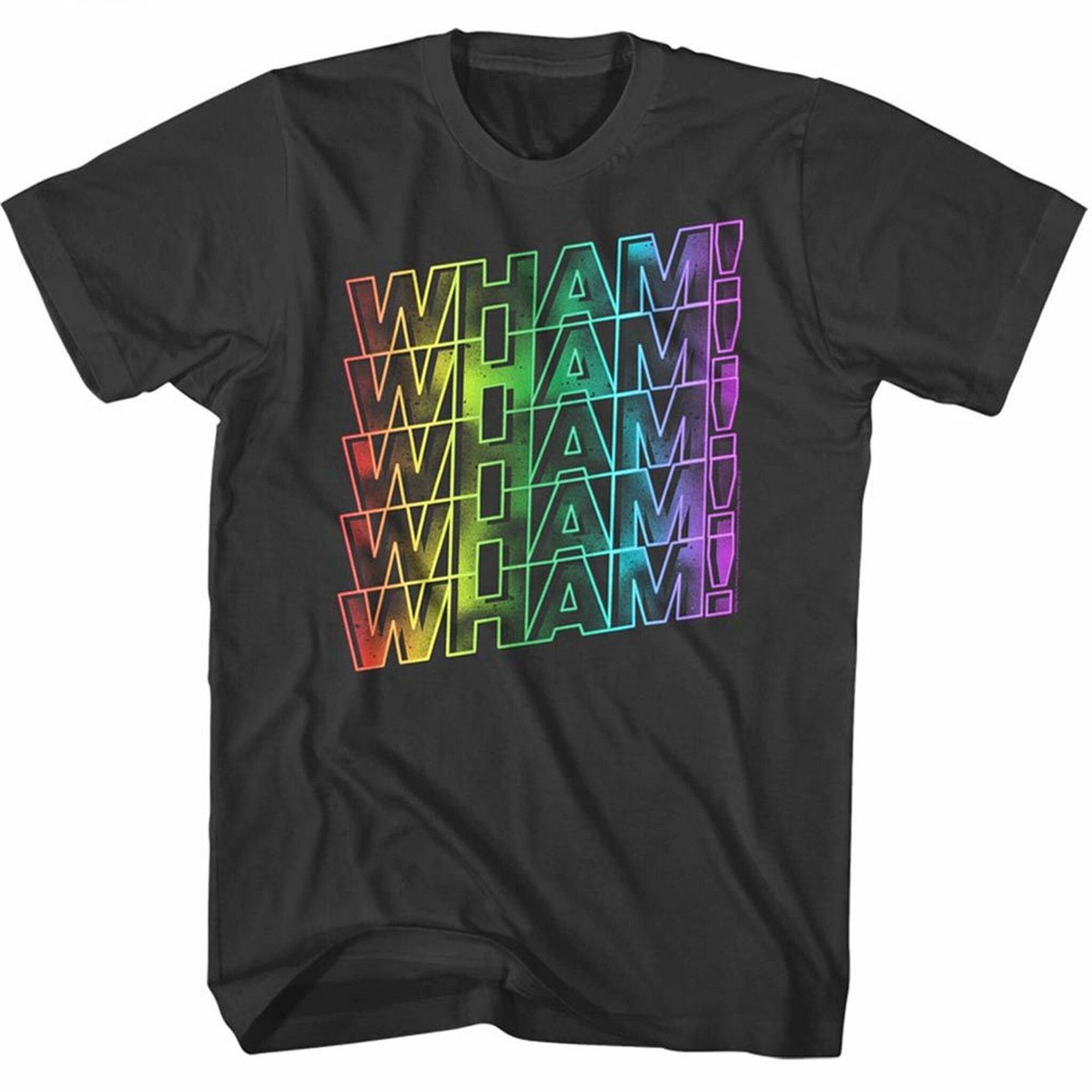 Discover Wham Rainbow Logos Smoke Adult T-Shirt
