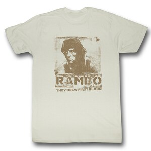 Rambo Blame Natural Adult T-Shirt