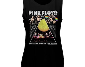 Pink Floyd Pink Floyd Black Women's Muscle Tank Top T-Shirt Pink Floyd