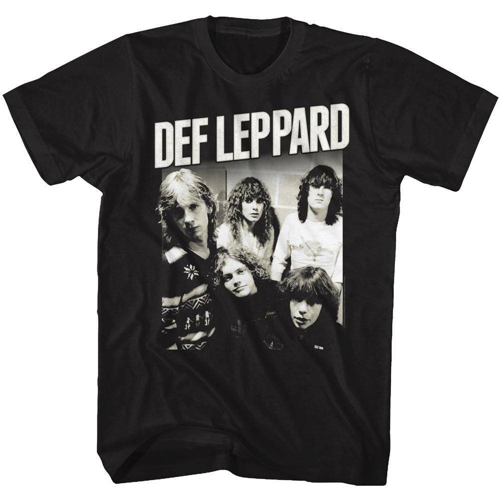 Def Leppard グラフィックTシャツ Mサイズ ブラックメイドインUSA Def Leppard Logo Photo Black Adult T-shirt - Etsy