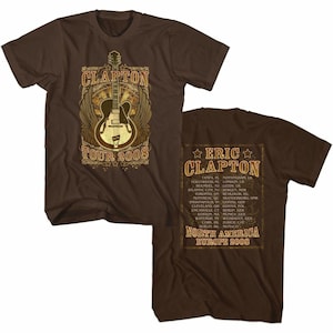 Eric Clapton Gitarre Wings Dunkle Schokolade Erwachsenen-T-Shirt