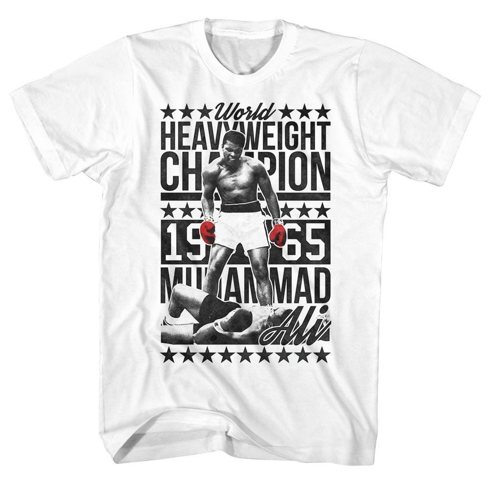 Camiseta blanca para adultos Muhammad Ali Six Four Champ