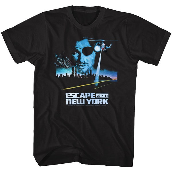 Escape From New York Vintage Poster Black Adult T-Shirt