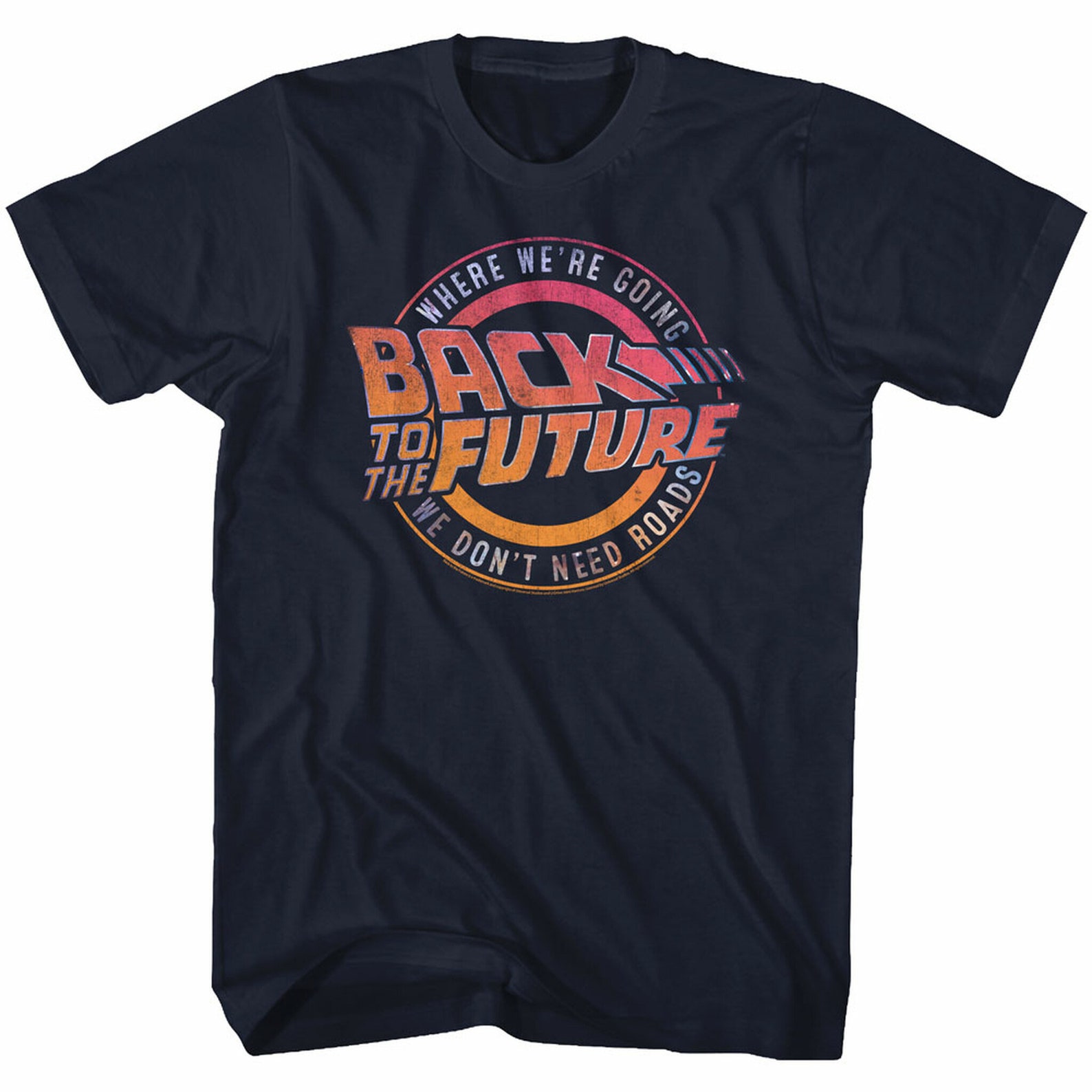 Back to the Future Logo and Quote Navy Adult T-shirt | Etsy