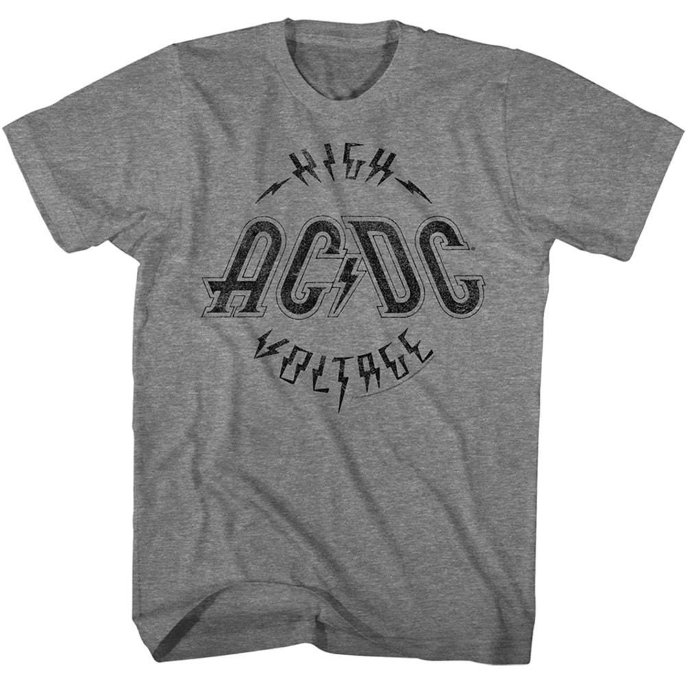AC/DC High Voltage One Color Graphite Heather Adult T-Shirt
