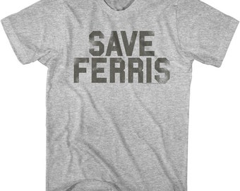 Ferris Bueller's Day Off Save Ferris Penant Gray Heather T-Shirt