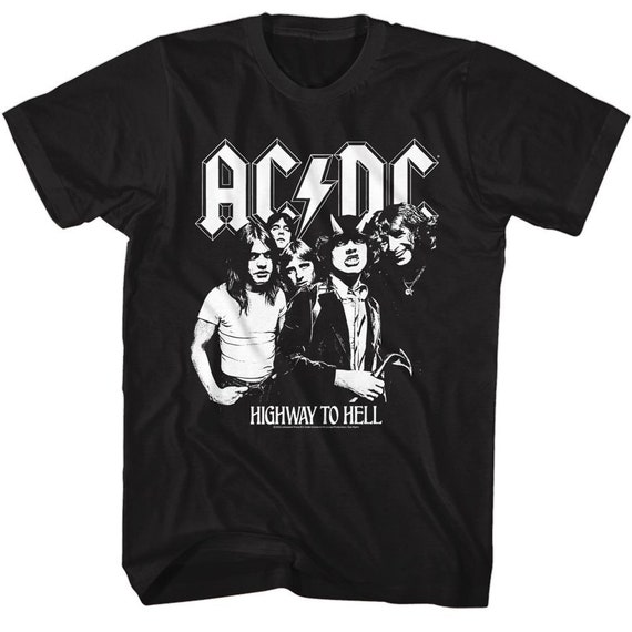 AC/DC BW Highway Photo Black T-shirt - Etsy