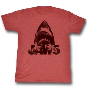 Jaws Burnt Jaws Red Adult T-Shirt
